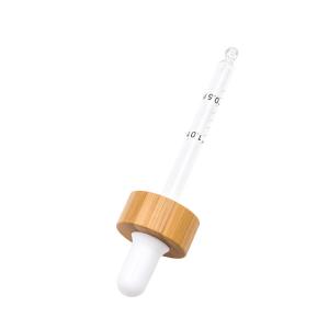 Quality Bamboo Wood Burette With Rubber Tip Graduated Straw Burette wholesale