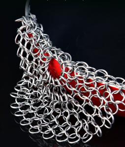 6'' Ss Round Cookware Chainmail Scrubber Cleaning Cast Iron Pan