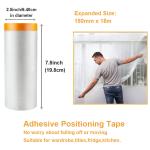 Waterproof OEM Pre Taped Masking Film For Automotive Painting Covering