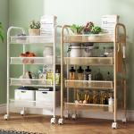 H77cm Five Tier Metal Trolley Cart For Bathroom