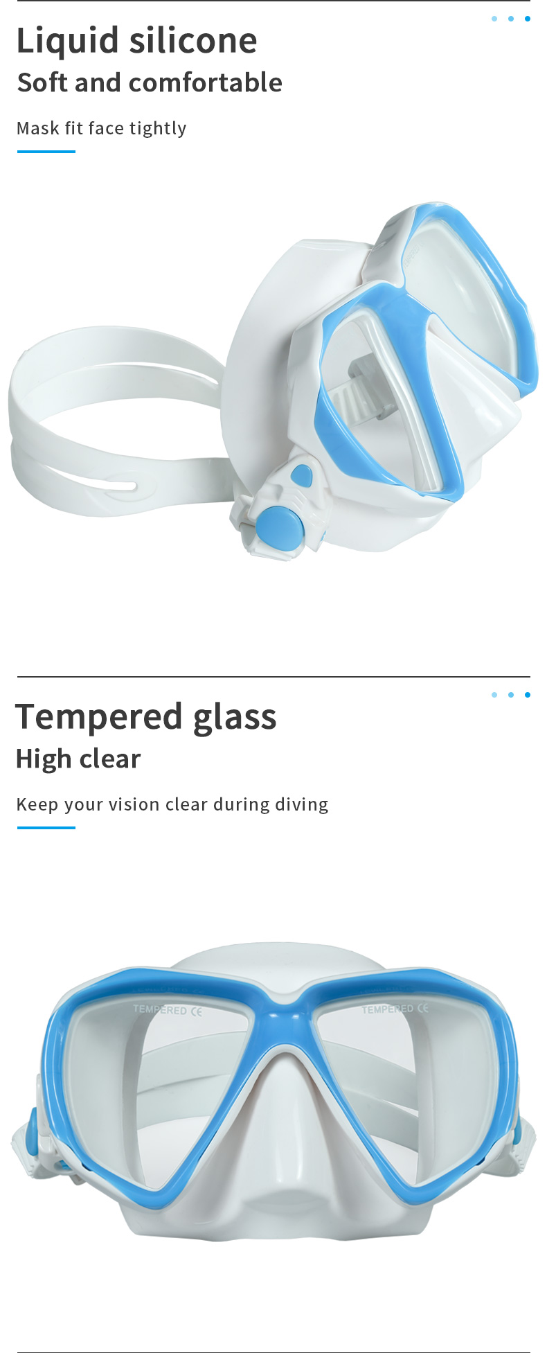 Double Breath Tube Scuba Snorkel Gear set Diving Mask For Children