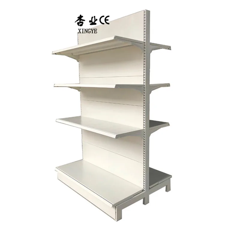Layout Supermarket Display Shelf Cold Rolled Steel Gondola Rack