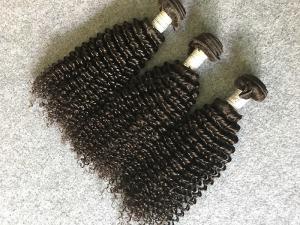 Quality Grade 8A Virgin Peruvian Human Hair Weave / Kinky Curly Hair Extensions wholesale