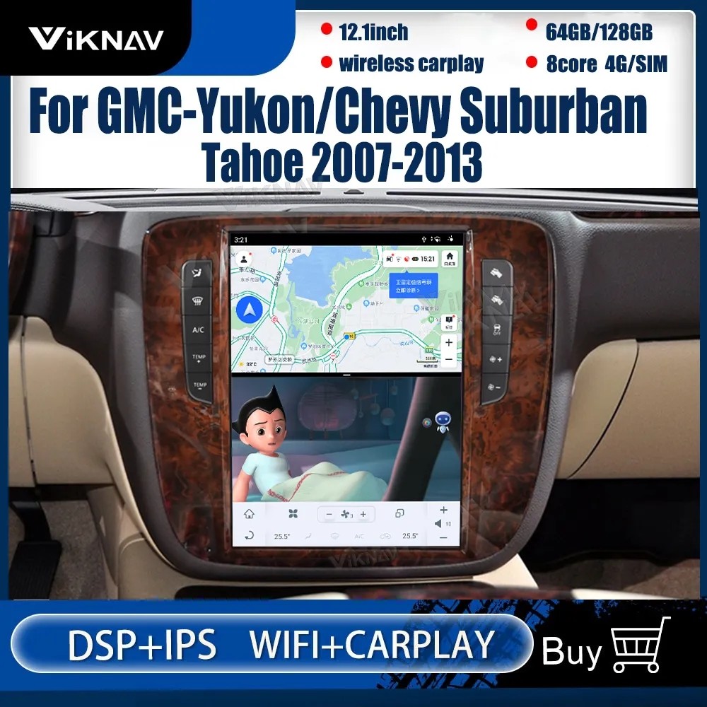 1024 X 768 Android Car Stereo In 2007-2013 GMC Yukon Chevy Suburban Tahoe