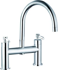 Quality Timeless Chrome Finish Basin Mixer Faucets With Double Handles T80541 wholesale