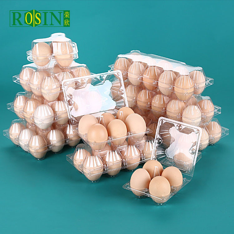 Disposable 30 Holes Plastic Egg Cartons Lightweight Blister With Handle