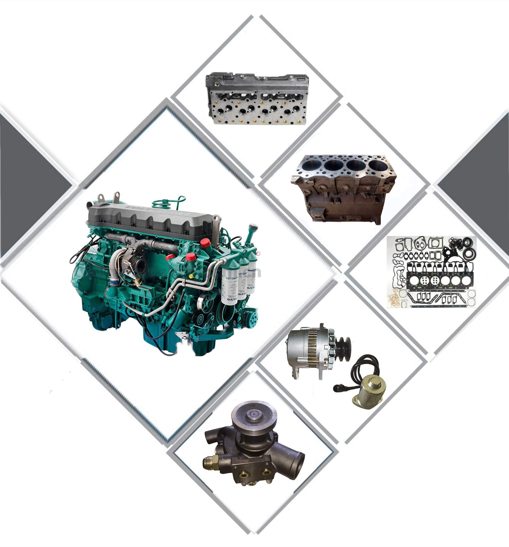 D6D D7D EC210 EC240 EC290 Excavator Water Pump 6685611024 21247955 21727935 21404502
