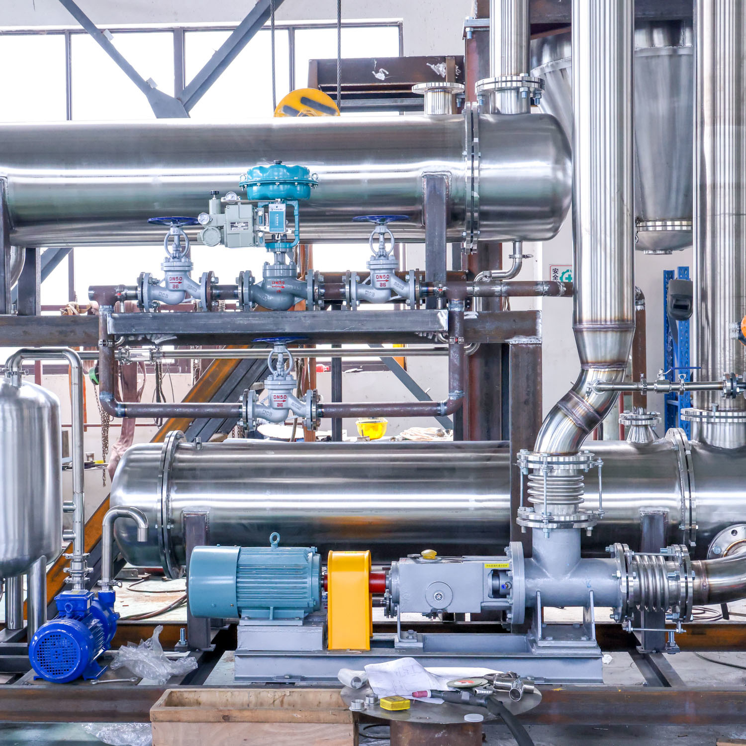 5tons MVR Evaporation System Three Effect 500l Chemical Wastewater Treatment
