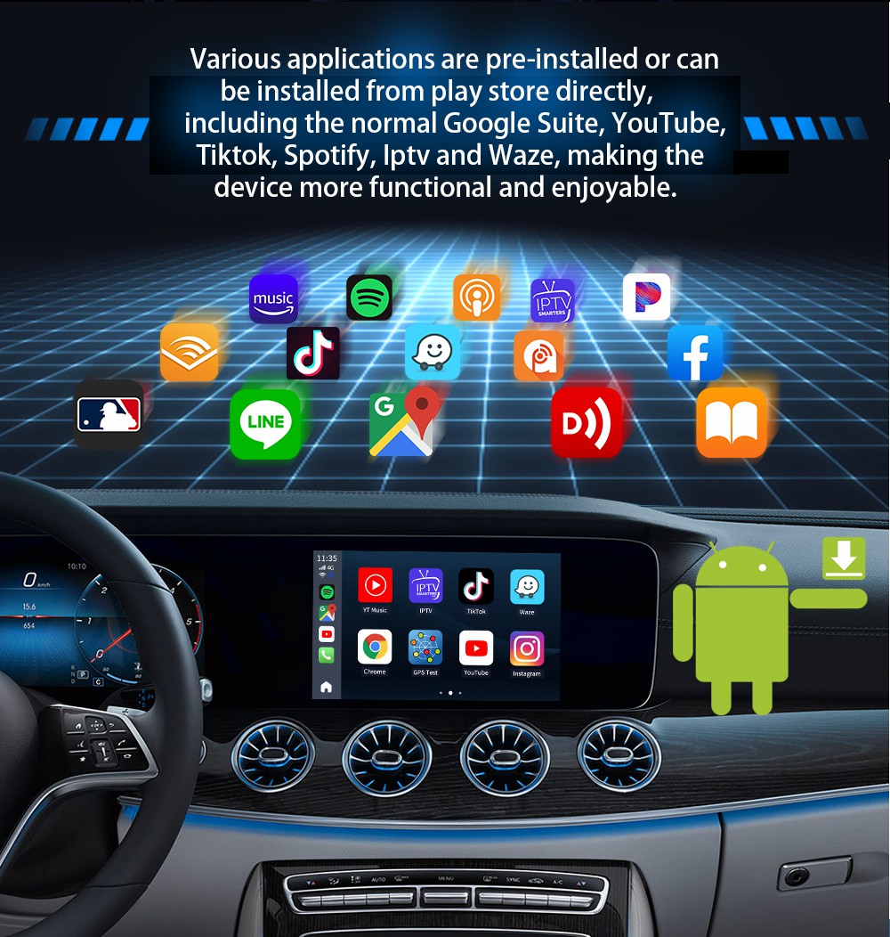 DVR Navigatior Android Carplay Android Auto 1080P WIFI Loop Record Phone APP Car Dash Cam