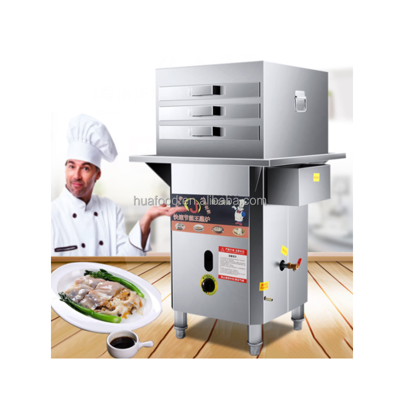 Factory Supplying Hotels Food Restaurant Quality Rice Roll Steamer Household Rice Noodle Vermicelli Machine