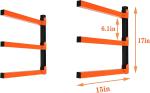 Wall Mount Lumber Storage Metal Rack for Contemporary Design Style Storage