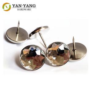 Quality Sofa Crystal Round Diamond Acrylic Upholstery Buttons for furniture wholesale