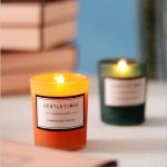 Christmas Luxury Packaging Home Scented Candles Colorful Glass Candle Jar