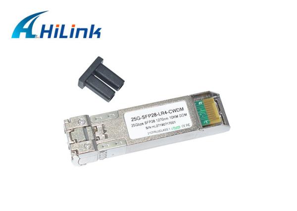 Single Mode Optical Transceiver Module Hilink 25Gbps SFP28 1270-1370nm 10km