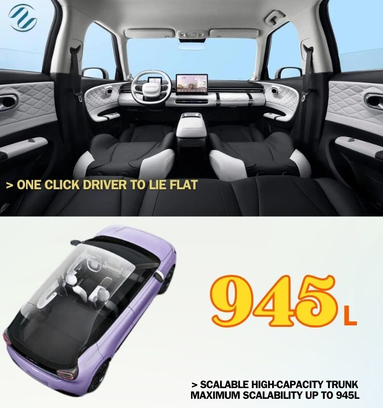 Pure Electric Vehicle Dongfeng Nano 01 2024 330Liter With 140km/h Maximum Speed China New Energy Electric Car
