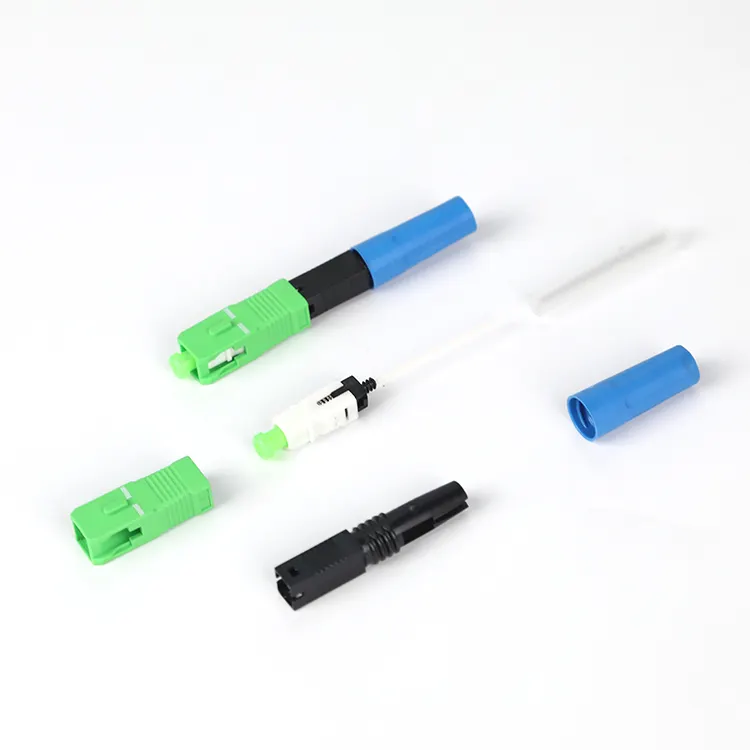 FTTH Singlemode Fiber Optic Quick Connector SC UPC SC APC For Telecom Comunication