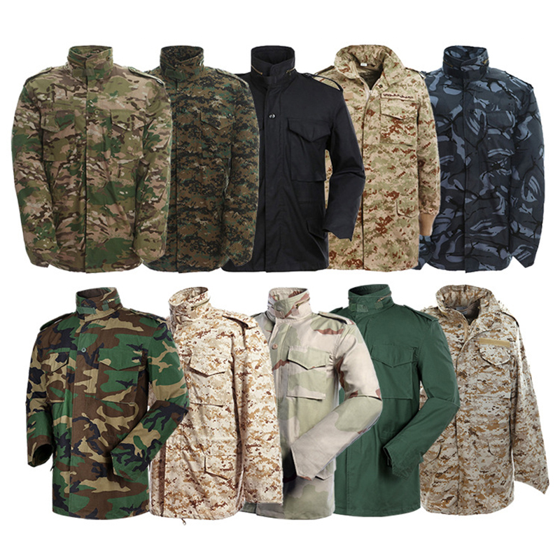 Acceptable OEM/ODM Polyester/Cotton Olive Green Mens Jacket M65 For Outdoor Activities XS-XXL