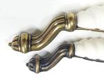Brass Plated Ceramic Handles And Knobs 128mm Elegance Style porcelain Furniture