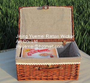 Quality wicker storage basket with cover mat hot sale wholesale