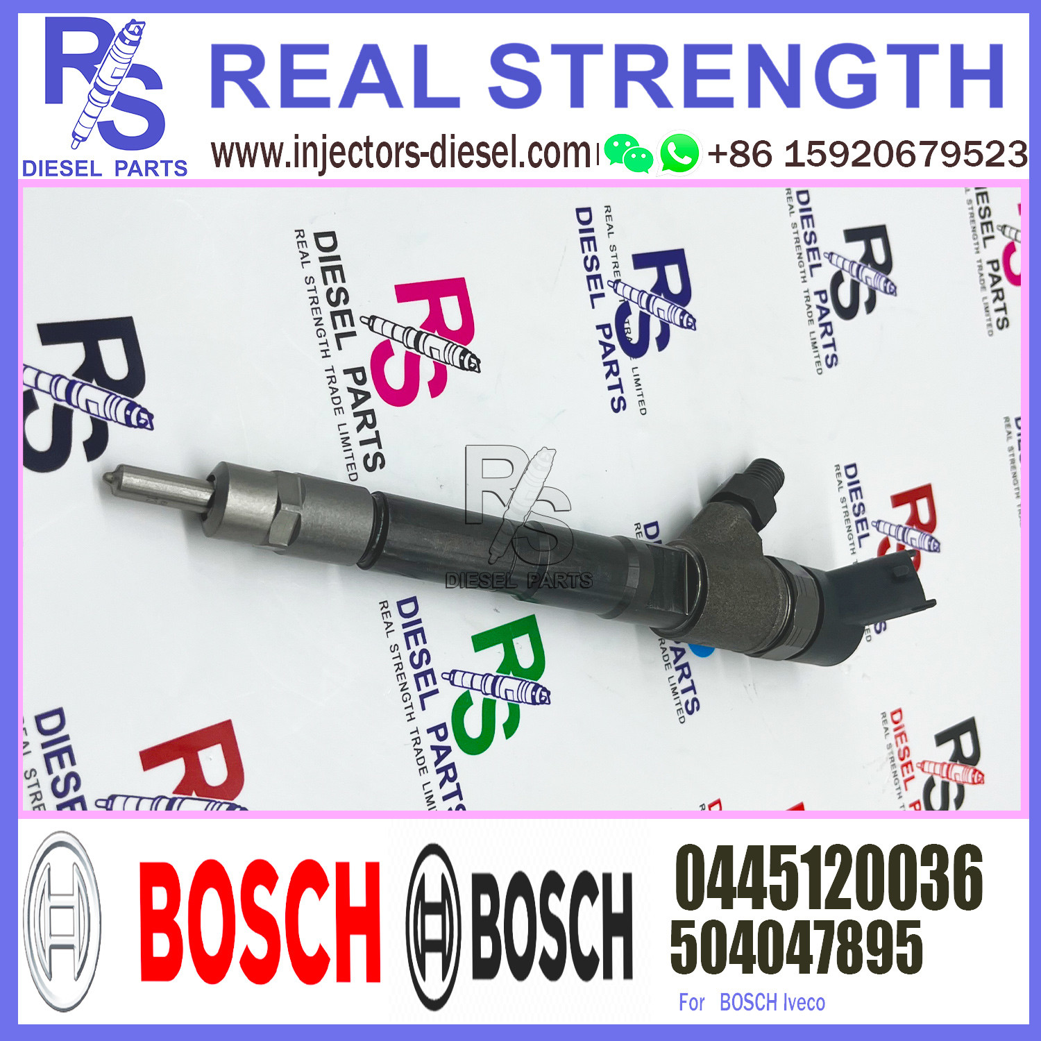 Diesel Engine Parts Common Rail Injector 0445120036 For Iveco Renault Fiat