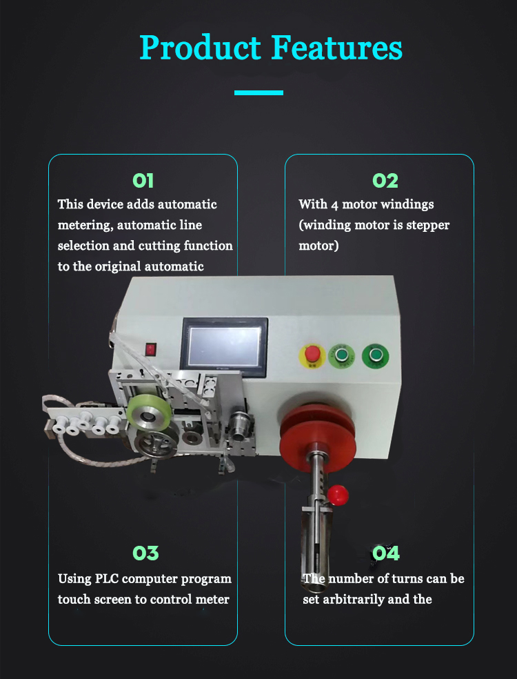 Professional Desktop Cable Data Cable Power Cable Cutting Line Binding Machine for Market