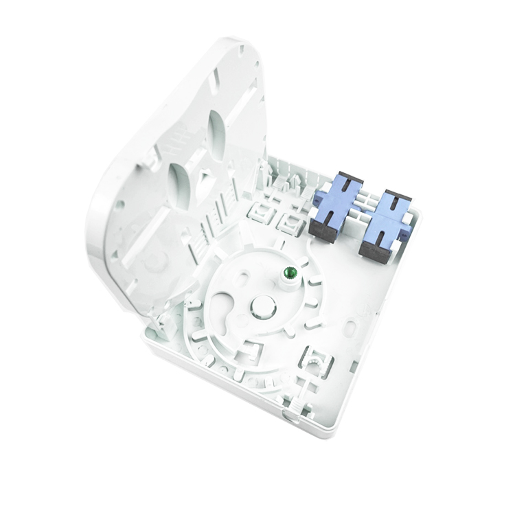 Network Gray 2 Cores UPC Plastic Fiber Optic Faceplate Socket Panel SC for Indoor