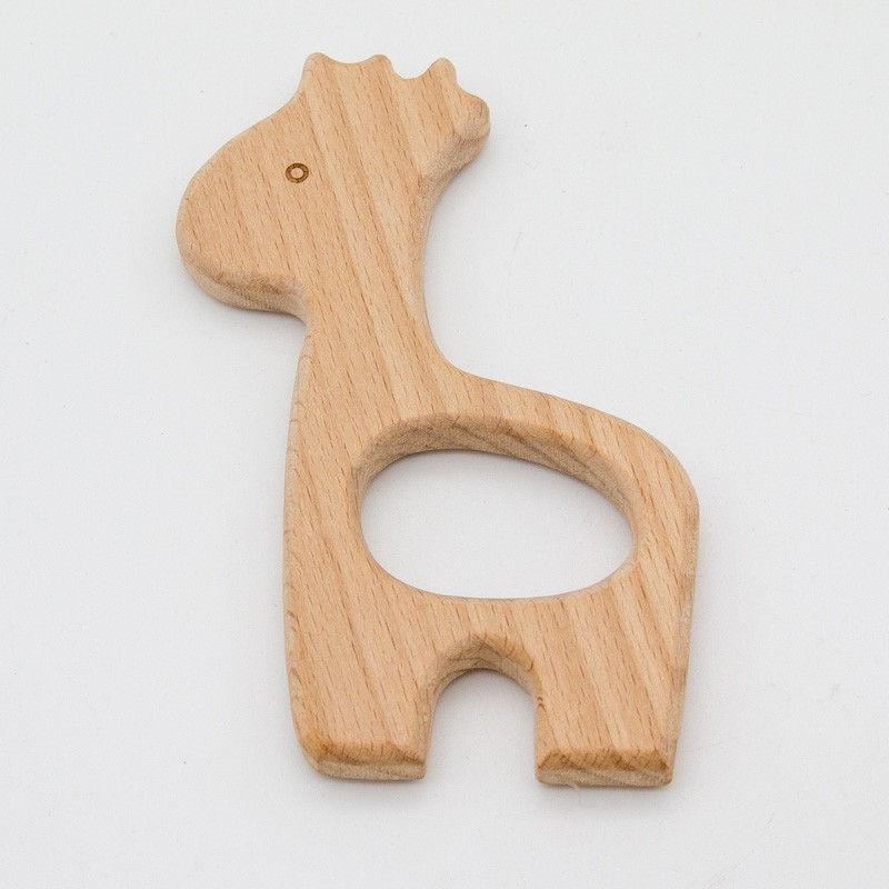 Wooden Baby Toys Montessori Toys Fun Animal Toys, Smooth Natural Wood, Wood Animal Learning Toy
