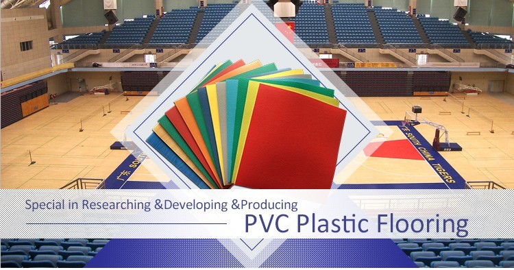 Aerobics Gym PVC Sports Flooring 3.5mm Anti Fatigue Colorful Waterproof