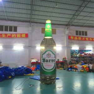 Quality 4m High Advertising Inflatables / Brown Inflatable Beer Bottle With Lighting wholesale