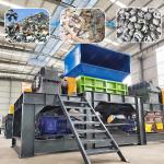 220Kw Twin Shaft Shredder Aluminum Metal Recycling Machine Automatic