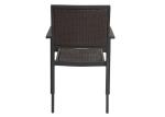 Black Outdoor Dining Chair With Aluminum And PE Rattan For Garden Furniture