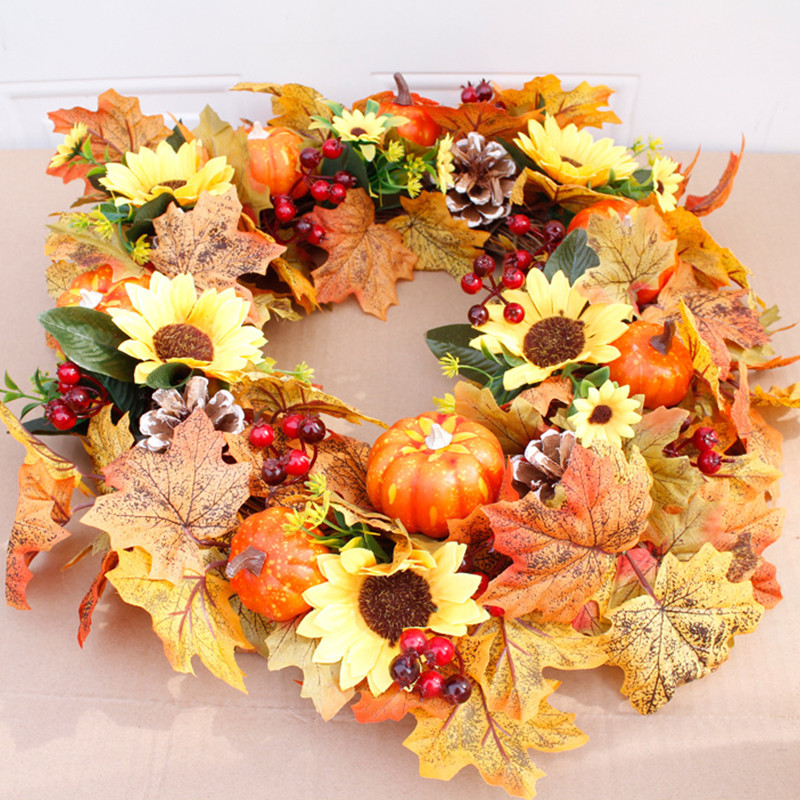 Customized hanging artificial flowers decoration Christmas garland