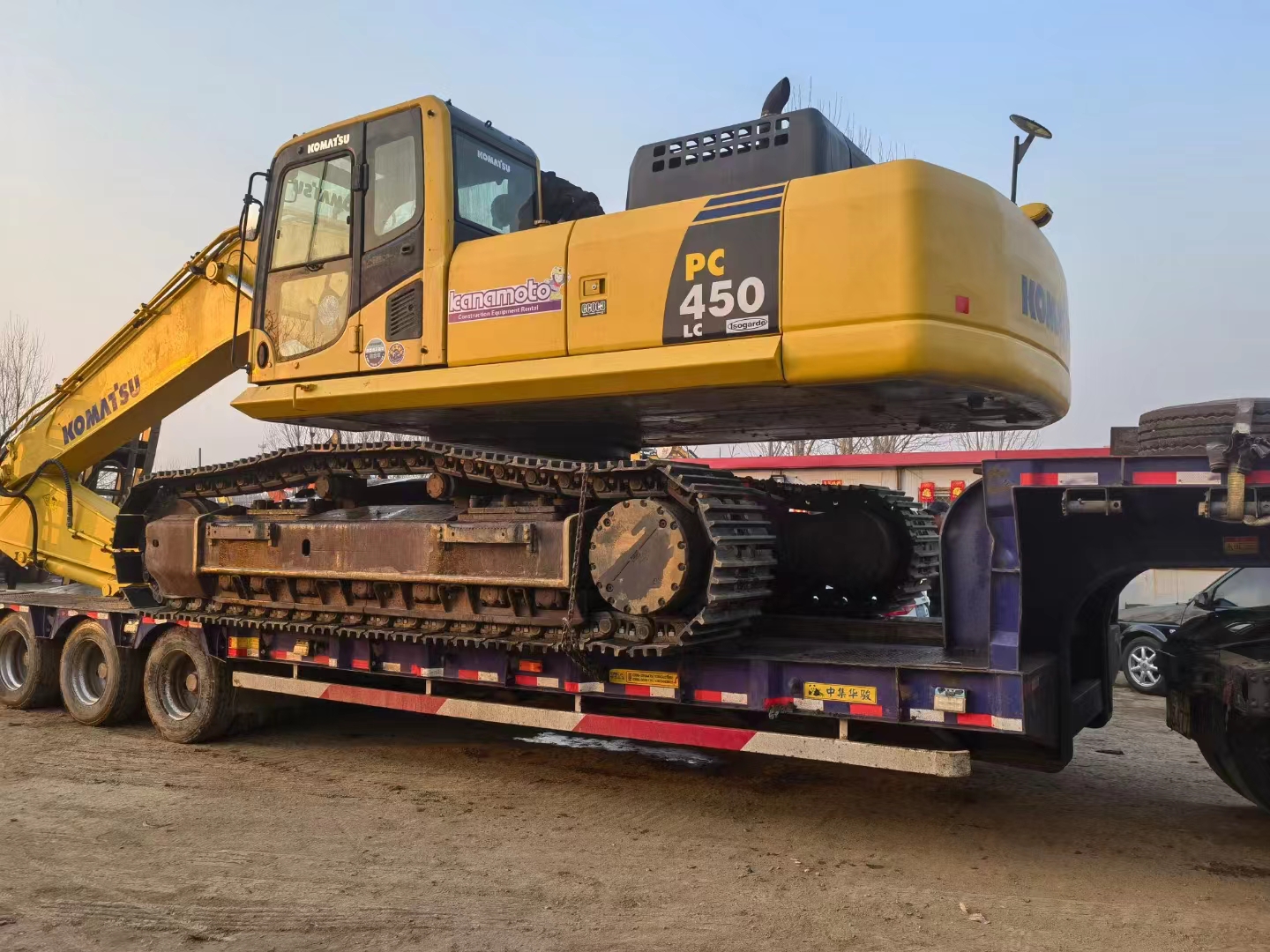 3 Axle 80ton Detachable Gooseneck Lowbed Semi Trailer Heavy Duty Lowboy Trailer For Ghana