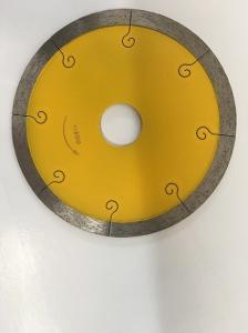 Quality Yellow 4.5 Inch Continuous Rim Saw Blade For Porcelain Tile , 115mm Diamond Cutting Blades wholesale