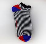 Running Anti Skid Striped Ankle Socks , Novelty Cushioned Ankle Socks For Men