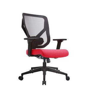 Quality Red Fabric Upholstery Project Office Chairs Angle Automatic Adapt Systems wholesale