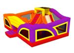 Outdoor Activities Inflatable Fun City Obstacle Course Colorful 0.55mm PVC