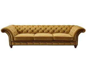 Quality Vintage Yellow / Mustard Velvet Chesterfield Couch Sofa wholesale