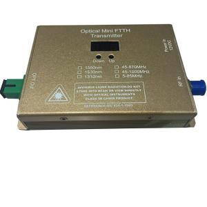 China 12mW FTTH 1550nm Cable TV Optical Transmitter , CATV RF Fiber Transmitter 47~1000MHz on sale
