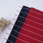 Eco Friendly Cotton Interlock Fabric Striped 225gsm Lycra Rib Texture