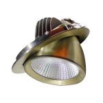 COB Recessed CRI90 IP44 140mm Diameter Gimbal LED Scoop Downlight