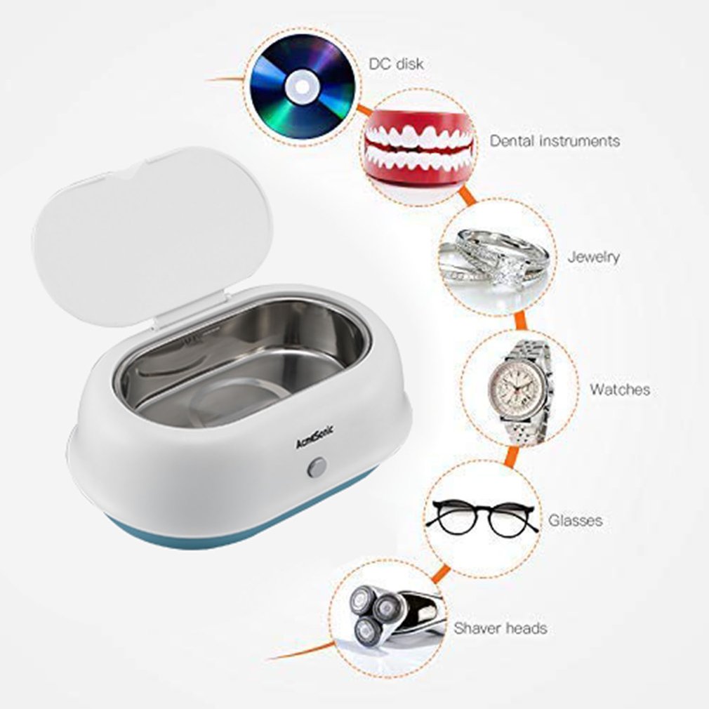 35W Household Ultrasonic Cleaner Necklace Watch Ultrasonic Home Jewelry Cleaner
