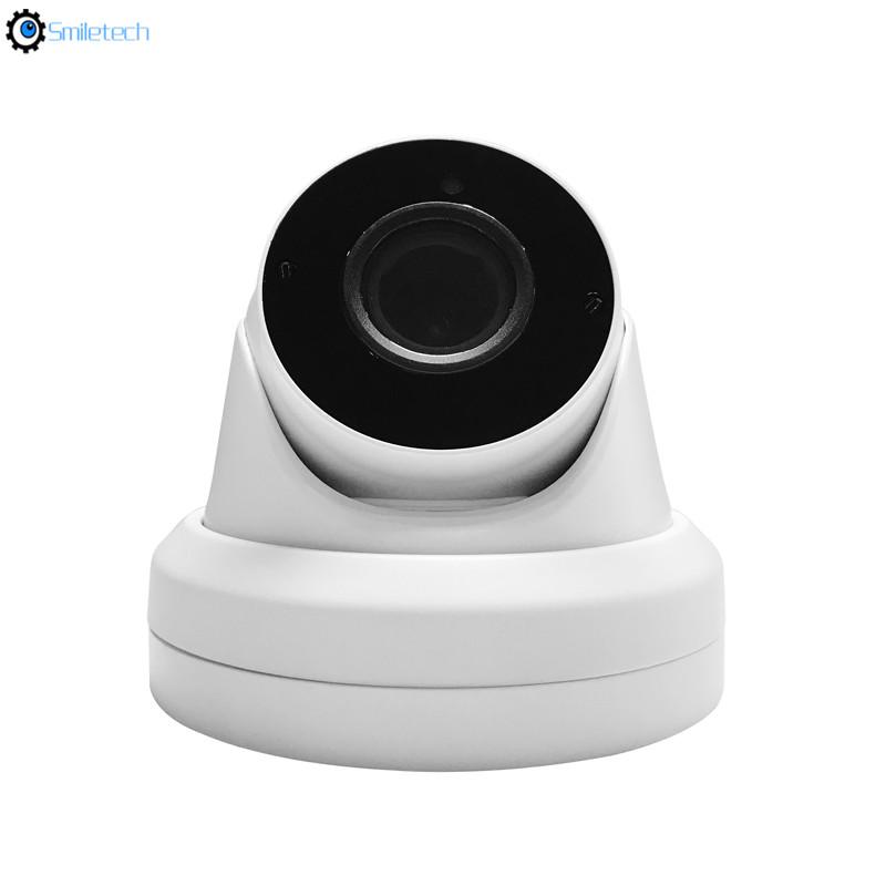 H.265 indoor waterproof IP66 POE 5.0MP 30m IR distance 2.8-12mm varifocal lens mini dome IP camera