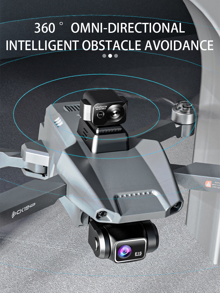 Ck19 Gps Rc Drone With Camera 360 Degree Obstacle Avoidance Drone Foldable Kids Beginner Flying Toy Mini Drone