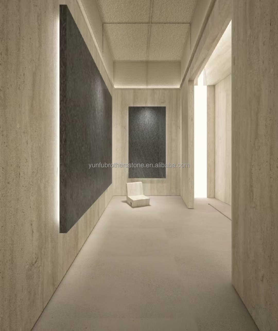 Modern Material Beige Travertine with Good Polished Natural Stone For Wall Cladding Tiles