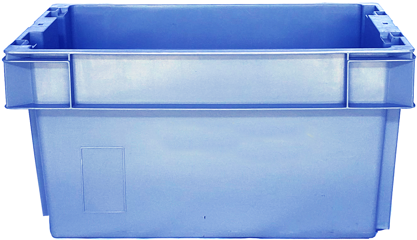 45L Volume Customizable Color Plastic Crates for Easy Warehouse Storage Solutions