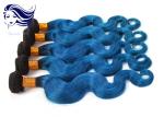 Virgin Brazilian Body Wave Hair Pretty Ombre Color Short Hair 1B / Blue