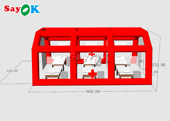 Inflatable Emergency Tent Movable Water Resistant Inflatable Medical Tent To Set Beds With Air Pump