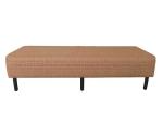 Genuine Leather Ottoman Footstool Vintage Checked Leather Bench
