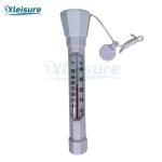 White Swimming Pool Bathtub Waterproof Floating Water Thermometers With String